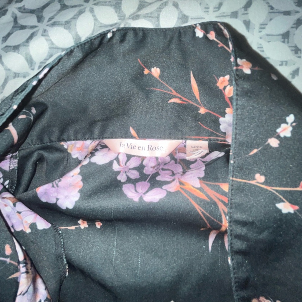 La Vie En Rose Black Floral Jacket